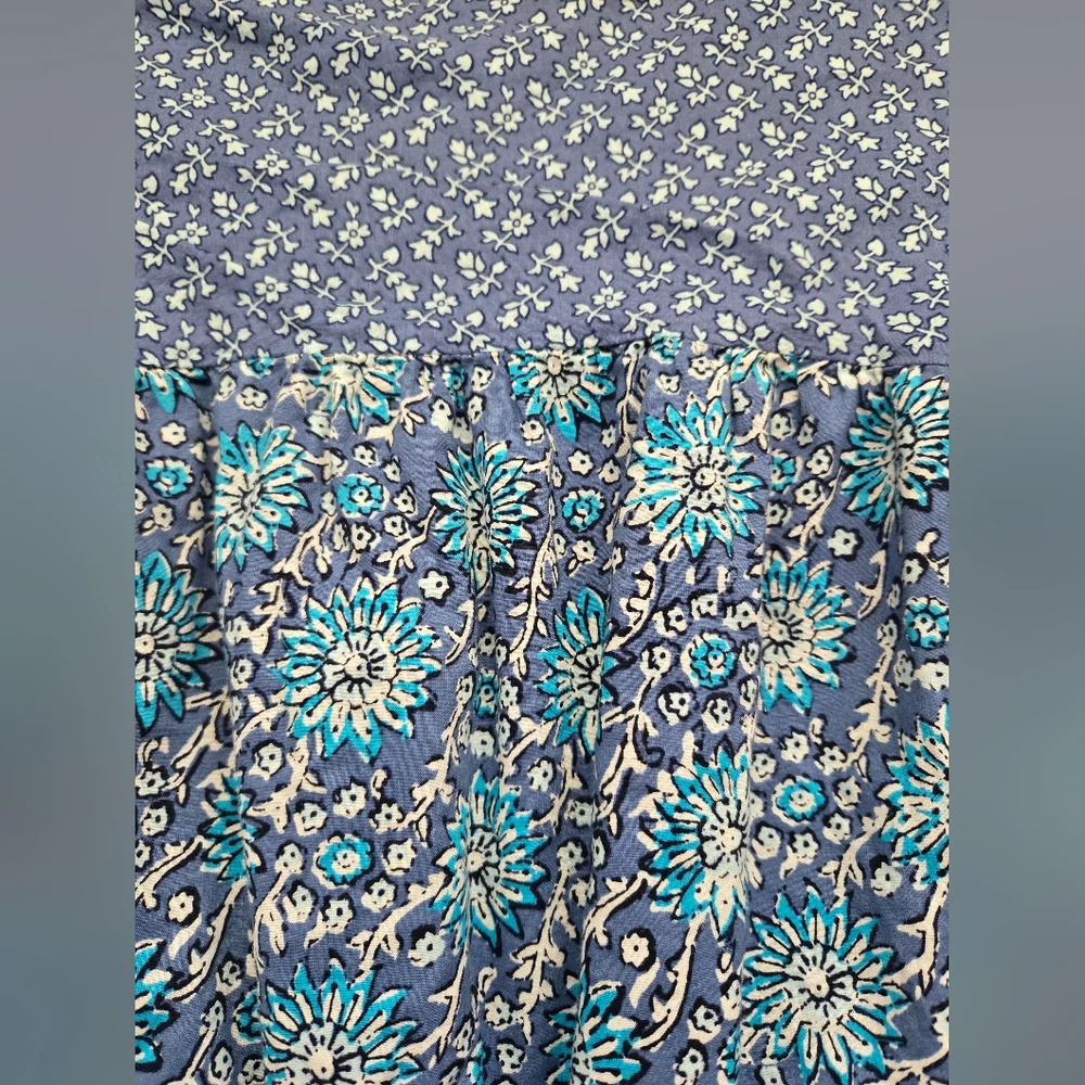 Gap Kids Blue Floral Romper With Pockets